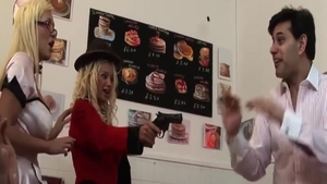 Group sex in the restaurant HD