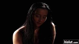 Fingering together with small boobs babe