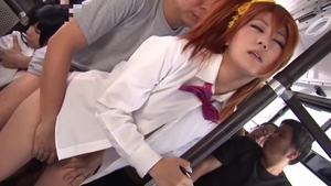 Group sex alongside japanese teen