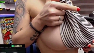 Big tits teen in sexy lingerie close up masturbating HD