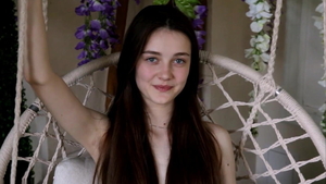 Skinny redhead flashing