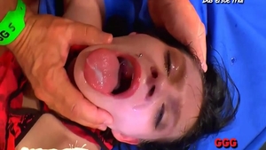 Young german babe Mini Hotcore receives cumshot