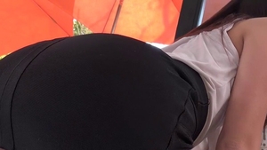 Solo shaved in stockings pussy eating