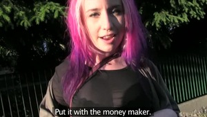 Pierced and inked teen Proxy Paige POV blowjob cum outdoors