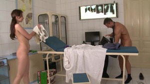 Hard fucking in company with doctor