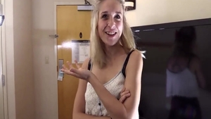 Hardcore handjob along with very shy girl