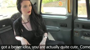 Large boobs & tattooed emo rough creampie in a car