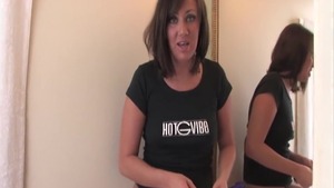 Solo thick and natural girl toys action in the bath