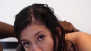 Hottest brunette creampie in HD