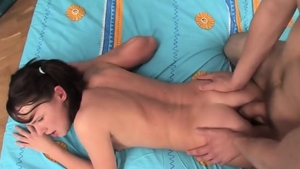 Sucking dick alongside petite small boobs russian 18 yr old