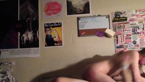 Plowing hard along with brunette