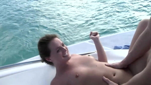 Cum in mouth on the boat HD