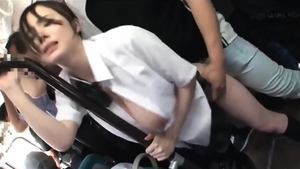 Big tits asian brunette gets a buzz out of doggy style