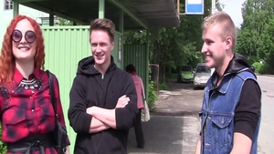 Russian redhead Eva Berg feels in need of gangbang HD