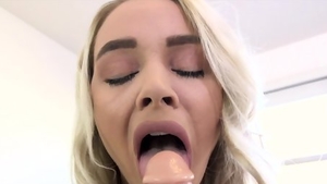Blonde hair feels the need for fucking hard