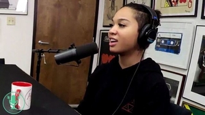 Young inked ebony pornstar Honey Gold at the casting