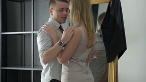 Young hard sensual kissing