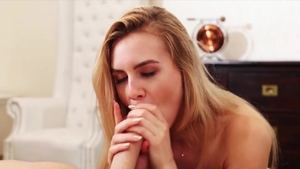 Passionate erotic double blowjob