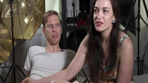 Got nailed after interview accompanied by sexy teen