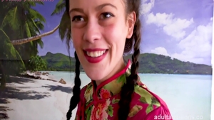 Hardcore sex with young brunette