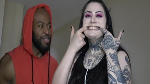 Inked slut experience interracial pounding