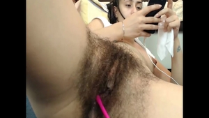 Solo hairy amateur masturbation on live cam