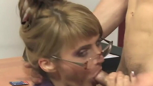 Young russian mature sucking dick after school