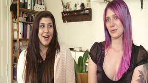 Big butt slut pussy eating after interview