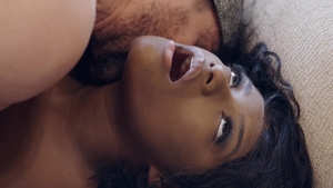 Hardcore deepthroat with perky ebony goddess Evi Rei