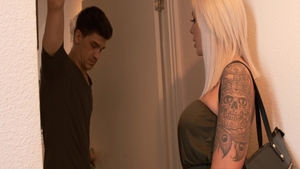 Sucking dick in company with big boobs pornstar