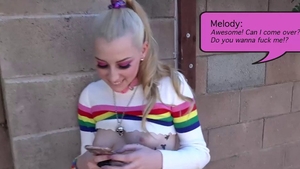 Cumshot with small boobs teen chick Melody Parker