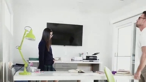 Plowing hard along with busty