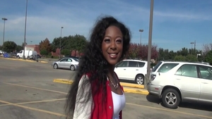 Masturbating in company with busty ebony MILF