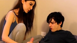 Brunette masturbating on webcam