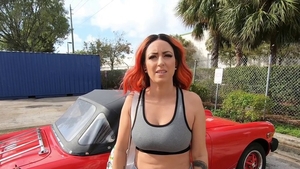 Inked Roxxxie Blakhart reverse cowgirl doggy fuck HD