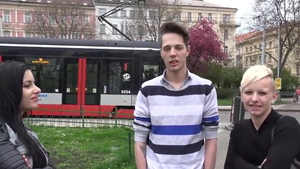 Teen chick Alex Black sucking cock