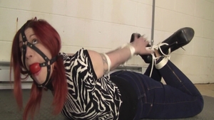 Bound with chubby redhead
