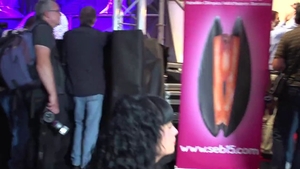 Wet spanish brunette toys action HD