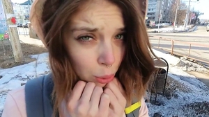 Kinky russian teen chick likes raw sex HD