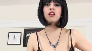 Busty brunette rides a hard dick