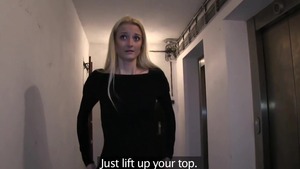 Sexy blonde fuck for money