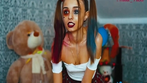 Nailed rough on Halloween among teen chick