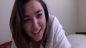 Solo young brunette masturbation on webcam