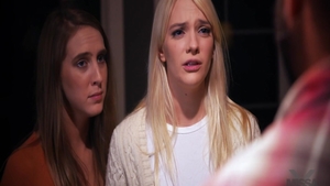 Kenna James next to Cadence Lux masturbating