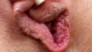 Close up hard pounding with shaved blonde babe