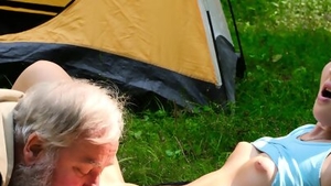 Teen chick cumshot outdoors