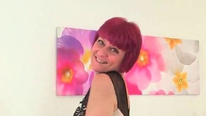 Busty mature need fingering in pantyhose in HD