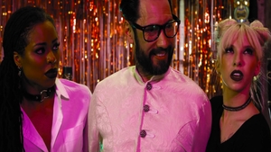 Sex with inked Sheri Vi in tandem with Joanna Angel