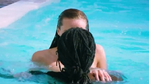 Natural boobs interracial pounding in public HD