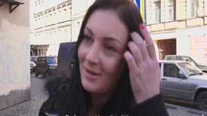 Cute russian brunette goes in for pussy sex